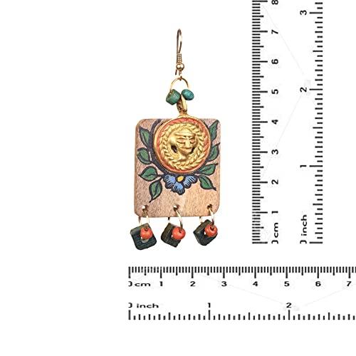 Image of Handcrafted Boho & Ethnic Earrings for Women - Wooden & Brass Statement Designs in Loop, Swing & Motif Styles