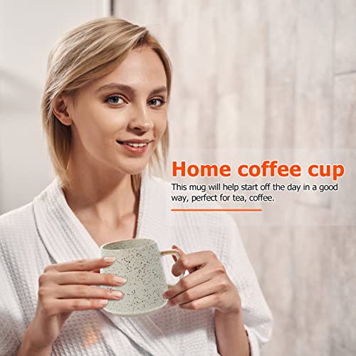 Hemoton Taza de café de cerámica Vintage taza de agua estilo japonés taza de agua con latte capuchino taza con mango… - Imagen 4