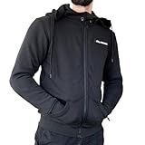 Asphalt Armor Wear Motorcycle Armored Hoodie, DuPont™ Kevlar® Lining, Cotton Blend, CE Level 2, Motorcycle Riders, S-2XL, Unisex (US, Alpha, Small, XX-Large, Regular, Regular, Black)