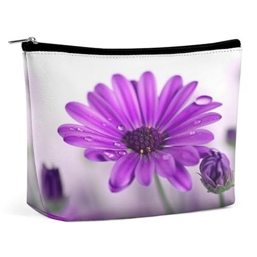 Trousse de toilette grande capacité violette fleurie pour ne plus manquer d'espace