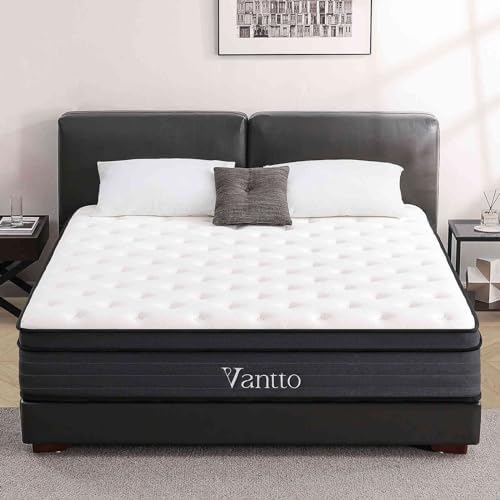 Queen Size Mattress, 12 Inch Hybrid Memory Foam Mattress in a Box with Pocket Springs for Motion Isolation Pressure Relief, CertiPUR-US, 100 Nights Trial