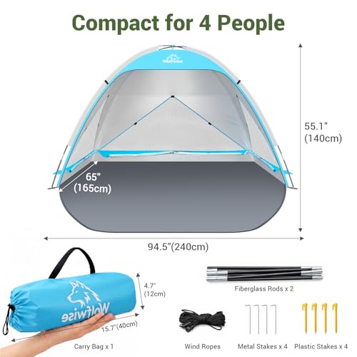 Wolfwise 3-4 Person Beach Cabana