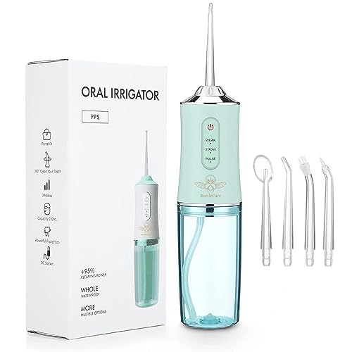 BeetleCare Water Flosser BeetleCare Cordless Dental Oral Irrigator With 4 Nozzle Tips and 3 Different Water Pressure Modes (Assorted Colors)