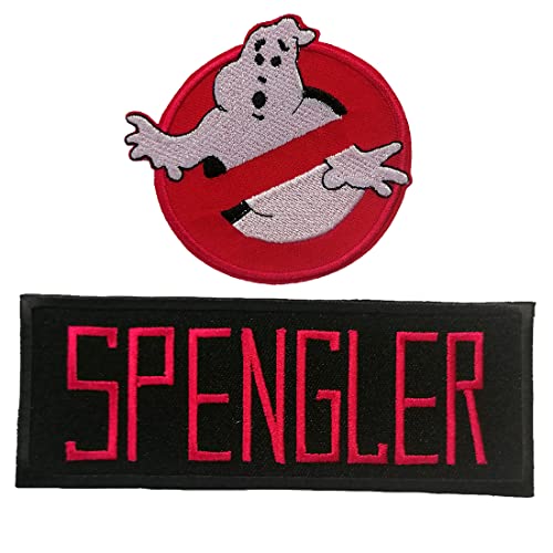 Ghostbuster Set 2 Stück Spengler Logo Film - Aufnäher, Bügelbild, Aufbügler, Applikationen, Patches, Flicken, zum aufbügeln Cover
