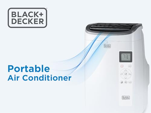 BLACK+DECKER Portable Air Conditioner, 8,000 BTU (3,950 BTU SACC) for Rooms up to 400 Sq. Ft., Portable AC with Follow Me Remote Control and Window Kit, BPACT08WT, White - Image 4