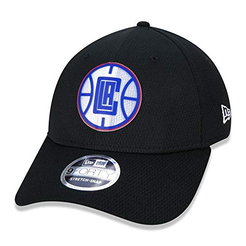 BONE 9FORTY STRETCH SNAP NBA LOS ANGELES CLIPPERS BACK HALF ABA CURVA SNAPBACK PRETO NEW ERA