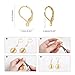 TMMATE 100pcs 18K Gold Filled Leverback Earring Hooks, Hypoallergenic French Dangle Ear Wire Findings for DIY Jewelry Making (Gold)
