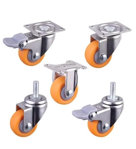 4 Pcs/Lot 1.5 Inch Screw Caster Furniture Wheel Mute Display Cabinet Speaker Chair Wheel Desk Chair Trolly Wheels(D)