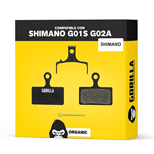 Gorilla Bikes Pastillas de Freno I para Shimano Pastillas de Freno G01S XTR BR-M9000 M987 M985 XT M8000 M785 SLX M675 M666 Deore M615 I Orgánico I Durable Pastillas de Freno Bicicleta Cover
