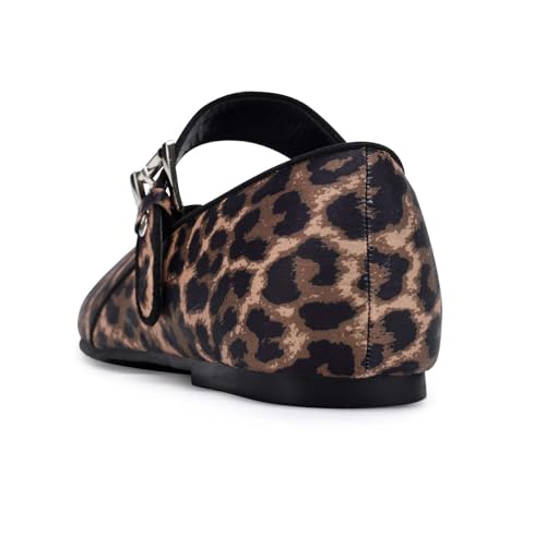 Women Leopard Ballet Flats Mary Jane Flats with Buckle Strap Comfortable Leopard Ballerina Flat Shoes4