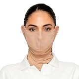 BAROBIRDIE UV Protection Cooling Golf Face Mask Lightweight Breathable Men Women Outdoor Sports Driving Cycling Gardening (Skin)