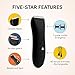 Meridian The Trimmer Original, Body Hair Trimmer for Men, Electric Shaver for Pubic Hair, Chest, Legs & Bikini, Waterproof & Rechargeable, Onyx