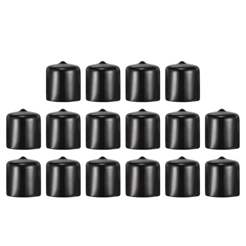 MECCANIXITY 16 pcs bouchons caoutchouc 28mm noir hauteur 30mm
