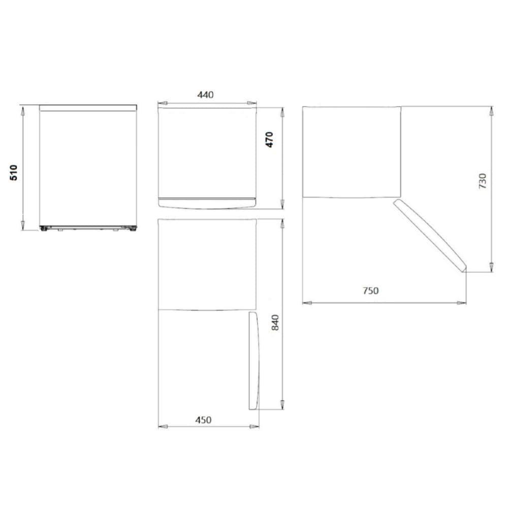 Svan Frigorífico Refrigerador Blanco SR504500E. Capacidad 41 Litros, Puerta Reversible, Bajo Nivel Sonoro, Eficiencia Energética Clase E