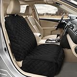 Bark Lover Deluxe Dog Seat Cover for Front Seat-More Durable Waterproof Front Seat Protector, High Heat Resistant and Nonslip Front Seat Cover for Dogs Kids, Universal Size (Black MAT)