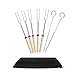 Produktbild Ecloud Shop Marshmallow Roasting BBQ Sticks Set von 5 Teleskop Edelstahl Spieße - Perfekte Gabeln für Hot Dogs Ausziehbar Zu 32 Zoll lang - 2 Stück Gratis 304 Edelstahl-Grillsticks