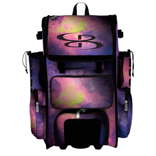 Boombah Superpack Hybrid Rolling Bat Bag - Wheeled & Backpack Version - Celestial Multi