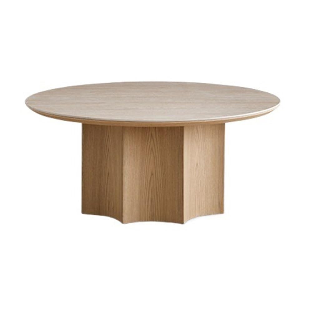 ZTHYSHOZ Side Table Round Coffee Table with Carved Base Centerpiece for Living Room