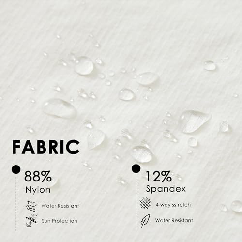 Willit Vestidos de trabalho femininos com zíper e bolsos de secagem rápida FPS 50+ 2024 branco P