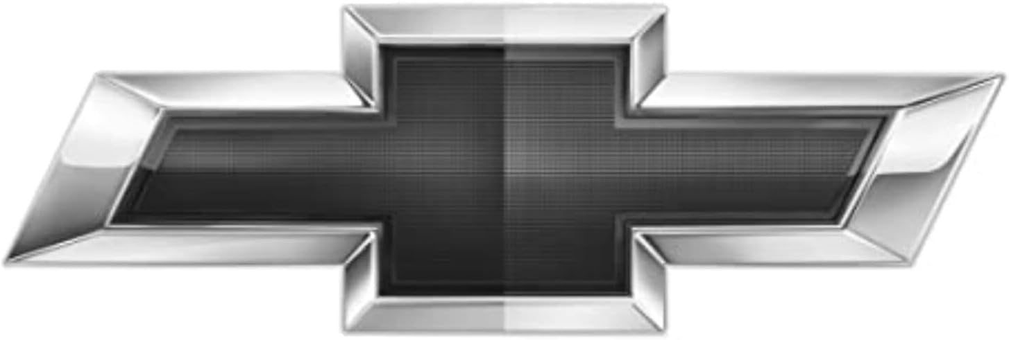 Chevy Black Bowtie Emblem Garage Steel Sign (Large - 35" X 11")