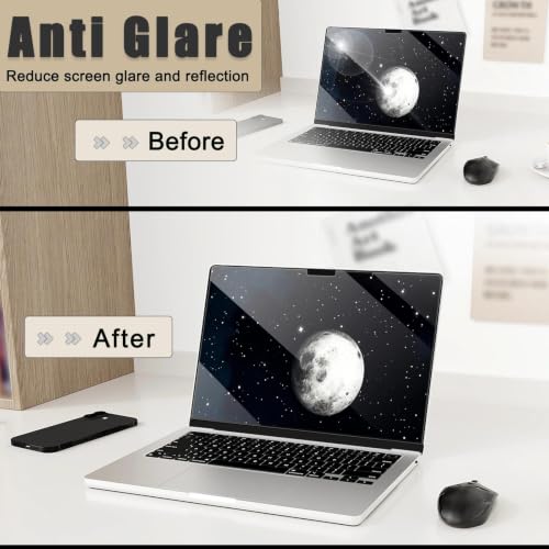 2 Paquets film écran de Protection pour MacBook Air 13,6 Pouces M5 M4 M3 M2 (2026-2022) A3449 A3240 A3113 A2681 5H Haute Définition Résistant aux rayures Protecteur Accessoires – vue 7