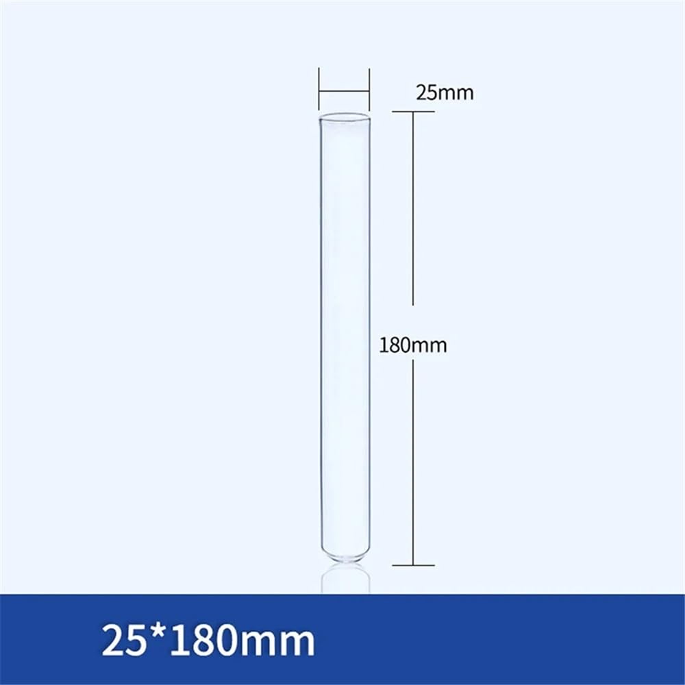 12/13/15/18/20/25/30mm OD XL 75 100 150 180 200mm Glas Rohr Labrotary Glaswaren Experiment(25x180mm)