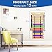 Petpvilit 12 Karate Belt Display Rack with Stickers Natural