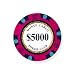 50pcs Monte Carlo Poker Club 3-tone Clay Composite 14 Gram Heavy Poker Chips By MRC (Pink $5000)