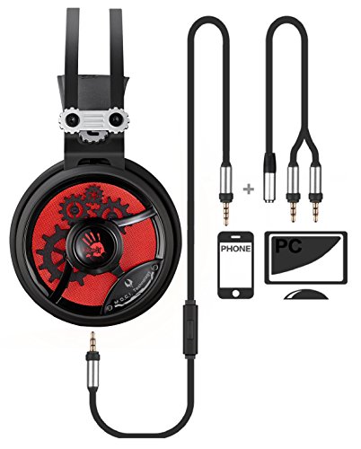 Bloody M660 Gaming Headset 3.5Mm Connector - Ps4 | Xbox One | Pc/Mac | Mobile | Hyper Surround Sound Range | In-Line Mic | Ultra Cloud Plush Over Ear Cuffs | - Red Led Usb #TOP1