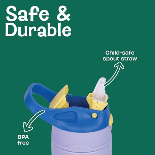 Basil Lunch Box Combo -Lunch Box & Waterbottle| Stainless Steel Tiffin Box for Kids | Leak Proof Lunch Box |Stainless Steel Sipper Bottle for Kids|-Green Dino - Image 3