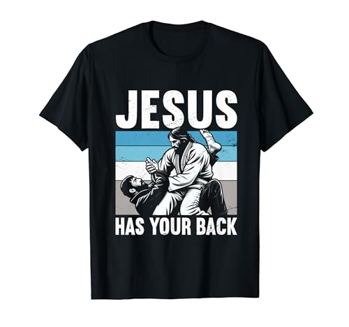 Jesus Has Your Back Bjj Jiu Jitsu Christian Religieux T-Shirt