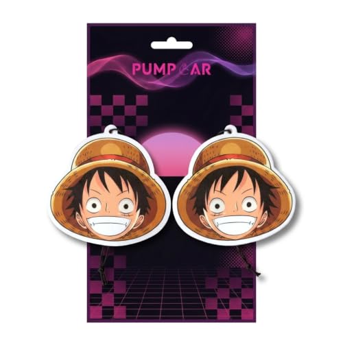Image of PumpCar 2 pieces Luffy head double-sided hanging cartoon cherry-scented funny car air freshener Cool hanging for rearview mirror Car Interior Accessories Gifts