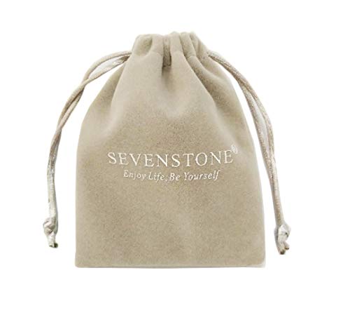 SEVENSTONE 2PCS Black Matte Onyx Prayer Beads Bracelet for Men Women Elastic Natural Stone3