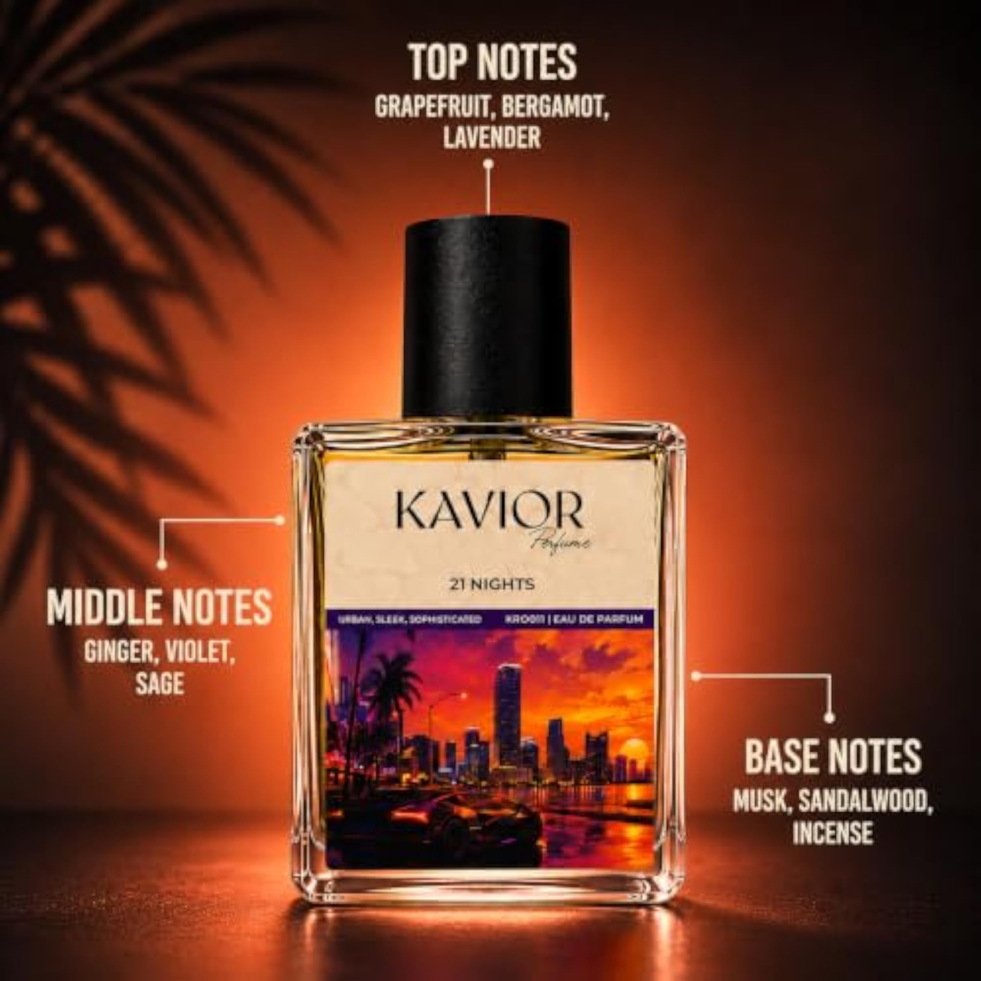 21 NIGHTS Eau De Parfum for Men, Urban Sophisticated Fragrance