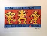 litografias pereira  Keith Haring litografía numerada y firmada en la tabla, incluye certificado 28 x 38 cm