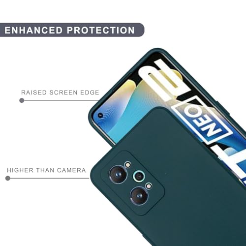 Image of SPRIG Compatible with Realme GT 2 Premium FlexTone (TPU) Back Cover Drop Tested Shock Proof Mobile Case for Men, Women, Boys and Girls with Camera Protection (Dark Green)