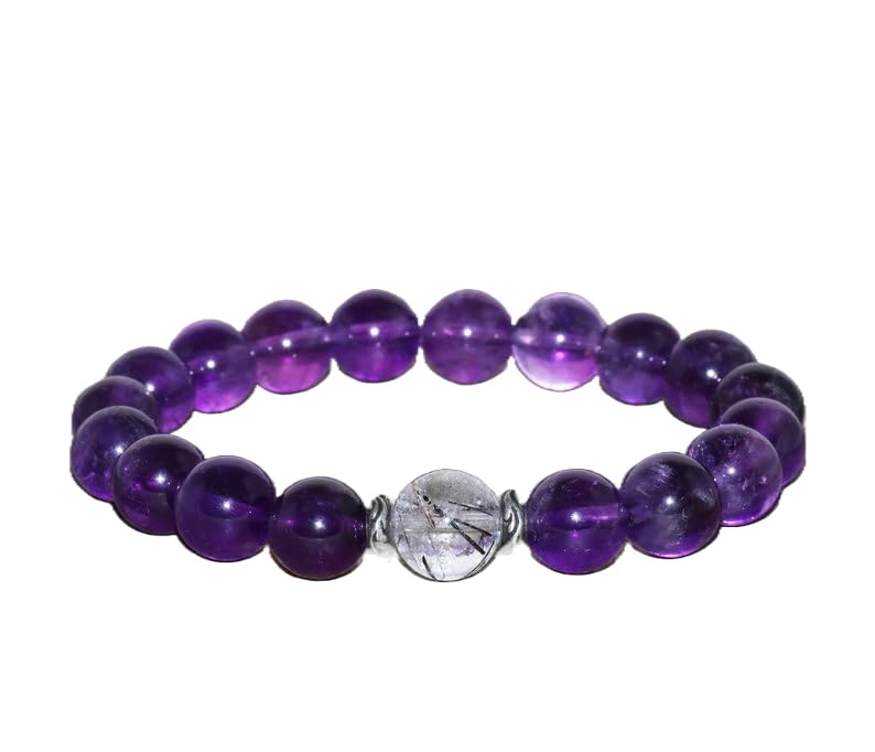 Améthyste naturelle bracelet de guérison en cristal d'énergie pour homme femme