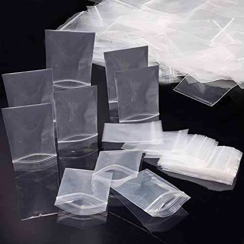 Zipper Beutel Klein Plastikbeutel Druckverschlussbeutel - Molkor 200 Stück Zip Lock Aufbewahrungs verschluss Plastiktüte 2 Größen Cover