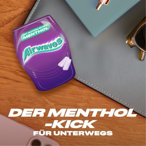 Airwaves Kaugummi Zuckerfrei, Cool Cassis Gum, 6 x 50 Dragees, Großpackung Chewing Gum, Kaugummi ohne Zucker mit Minz Frische (300 Dragees) 6