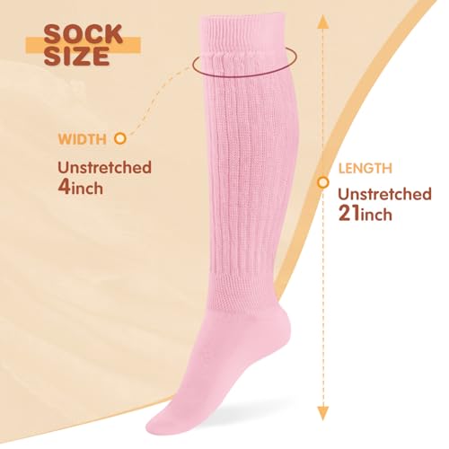 Image of Buauty Slouch Socks for Women, Soft Extra Long Chunky Scrunch Knee High Sock Winter Knit Slouchy Socks Leg Warmmers