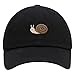 JPAK Snail Premium Dad Hat Embroidered Baseball Cap Cute Black
