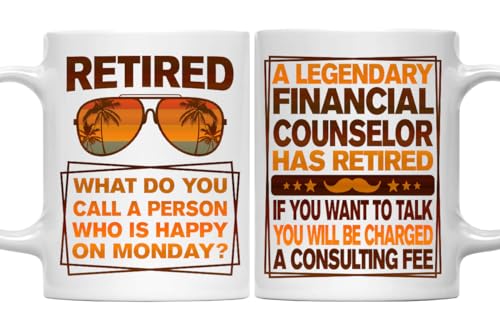 Retired Financial Counselor Coffee Mug, Legendary Financial Counselor Gift