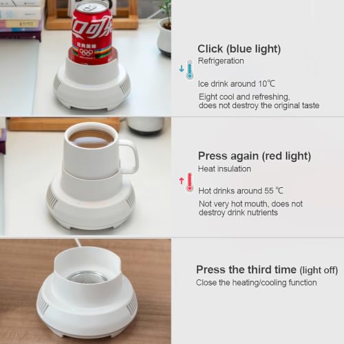 Calentador de café enfriador de tazas y calentador para escritorio 2 en 1 4