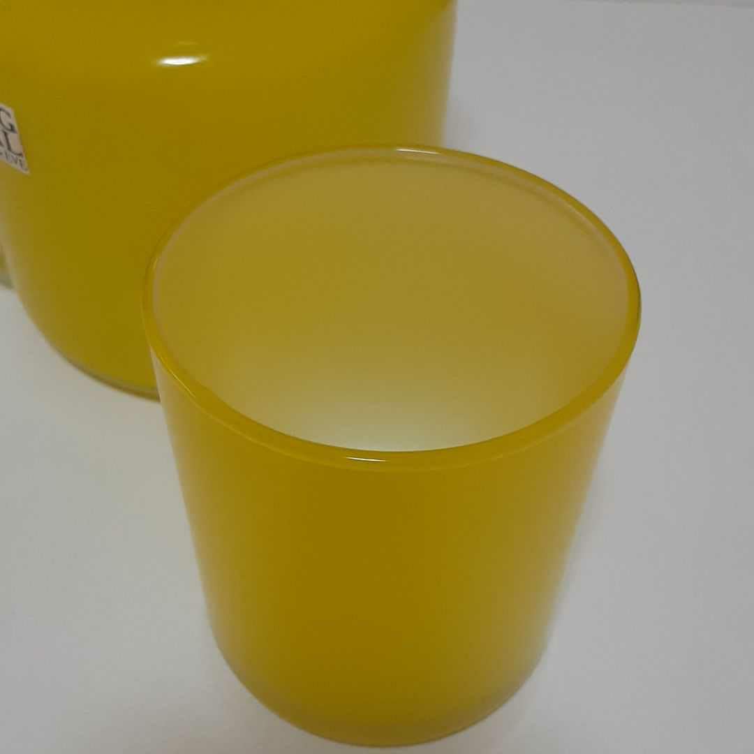 たち吉イエローガラスピッチャー昭和レトロイエローガラスピッチャー