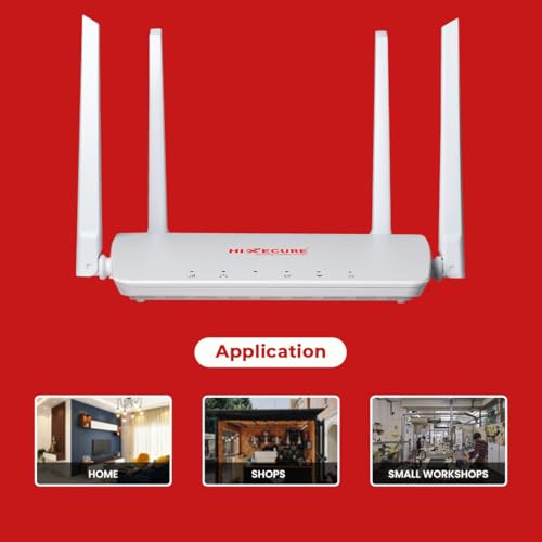 Image of Hixecure 4G LTE SIM Router, Up to 150 Mbps Speed, Supports All Network SIM Cards, 2.4GHz WiFi with Ethernet Port, Plug and Play Internet Router for Home and Office
