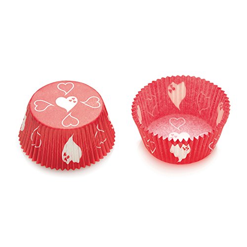 Cápsulas de corazón Decora para cupcakes de 50 x 32 mm en pack multicolor de 2000 unidades