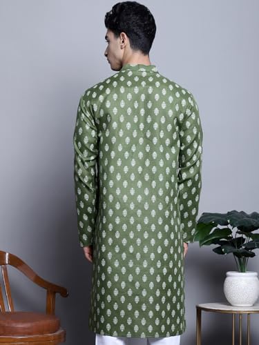 Image of Jompers Men's Cotton Regular Fit Casual Kurta