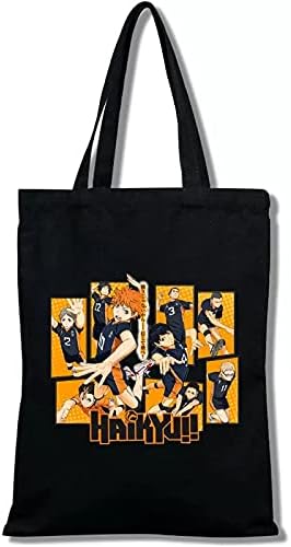 Amazon ハイキュー エコバッグ 買い物バッグ ハンドバッグ 帆布 斜め掛け 肩掛け 可愛い バッグ レディース 手提げバッグ 人気 アニメ 大容量 男女兼用 軽量 旅行 通勤通学 トートバッグ ショルダーバッグ Hfummuo エコバッグ 買い物バッグ