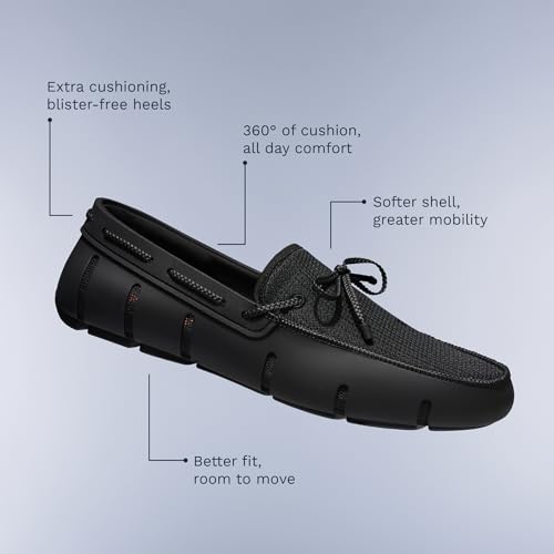 Image of SWIMS Braided Lace Loafer for Men, Breathable Slip On Water Friendly Driving Shoe, Lightweight Mesh Upper, Drainage Sole