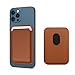 Produktbild Leder Wallet mit MagSafe,Kompatibel mit iPhone 12 Mini/Pro/Max,RFID-Kartenhalter mit MagSafe Magnet, max. 3 Karten (Sattelbraun)